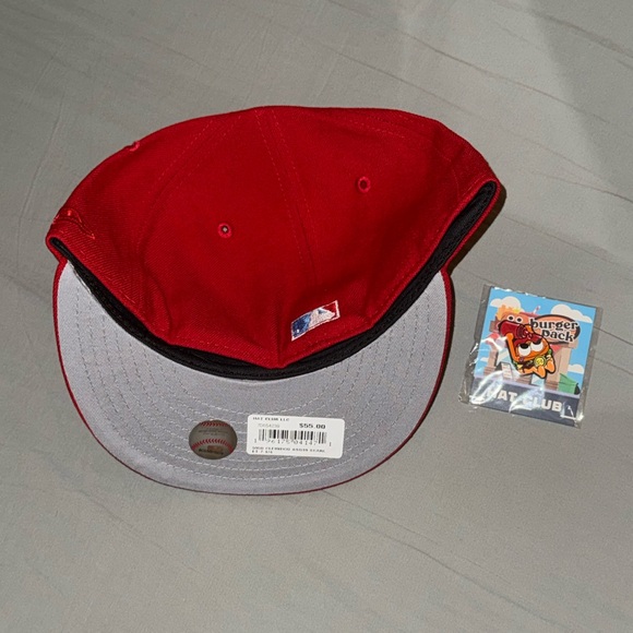 7 1/4 Cleveland Indians hat club exclusive burger pack new era 59fifty fitted - Picture 3 of 3